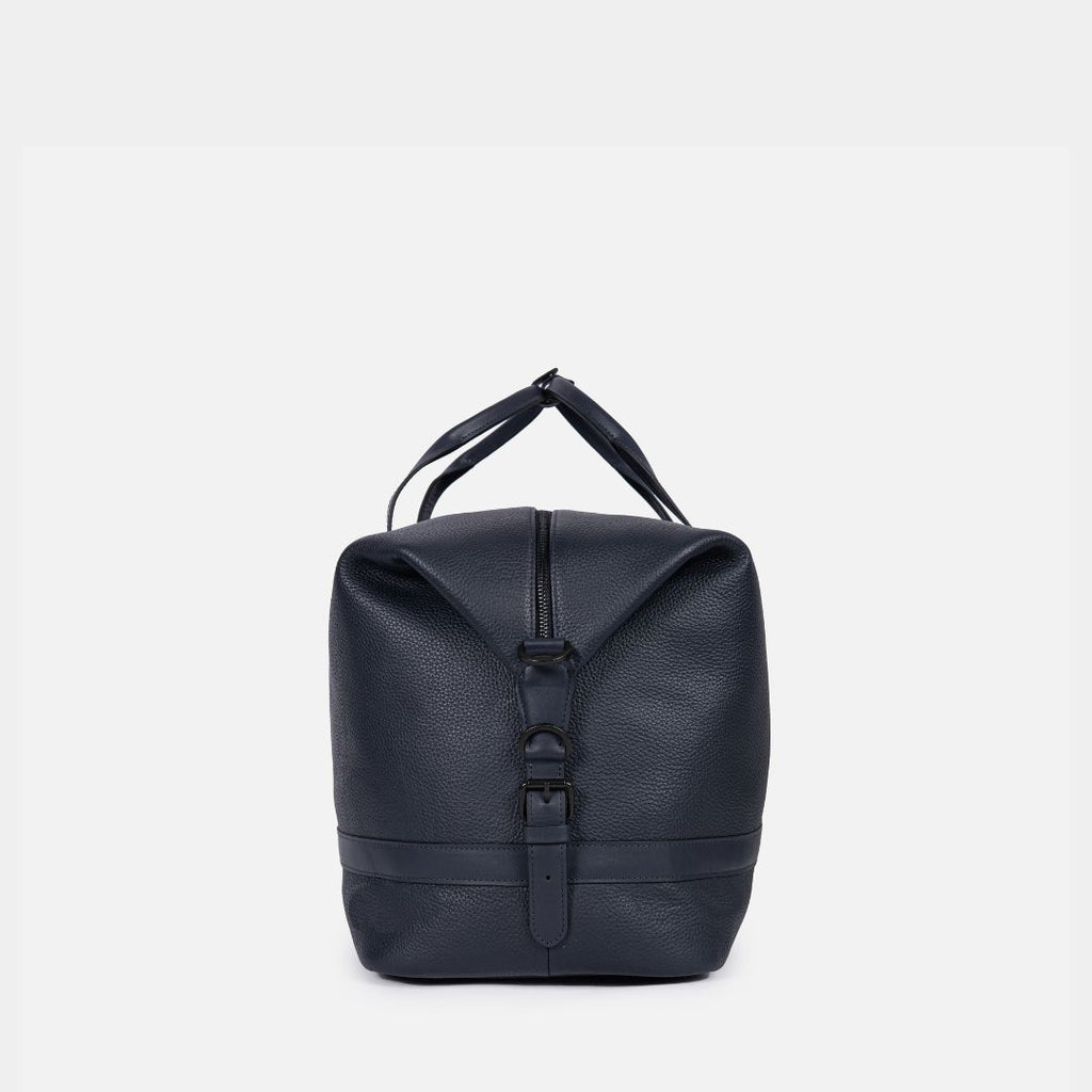 Runway Leather Travel Bag in Navy, Full-Grain Leather — view 3