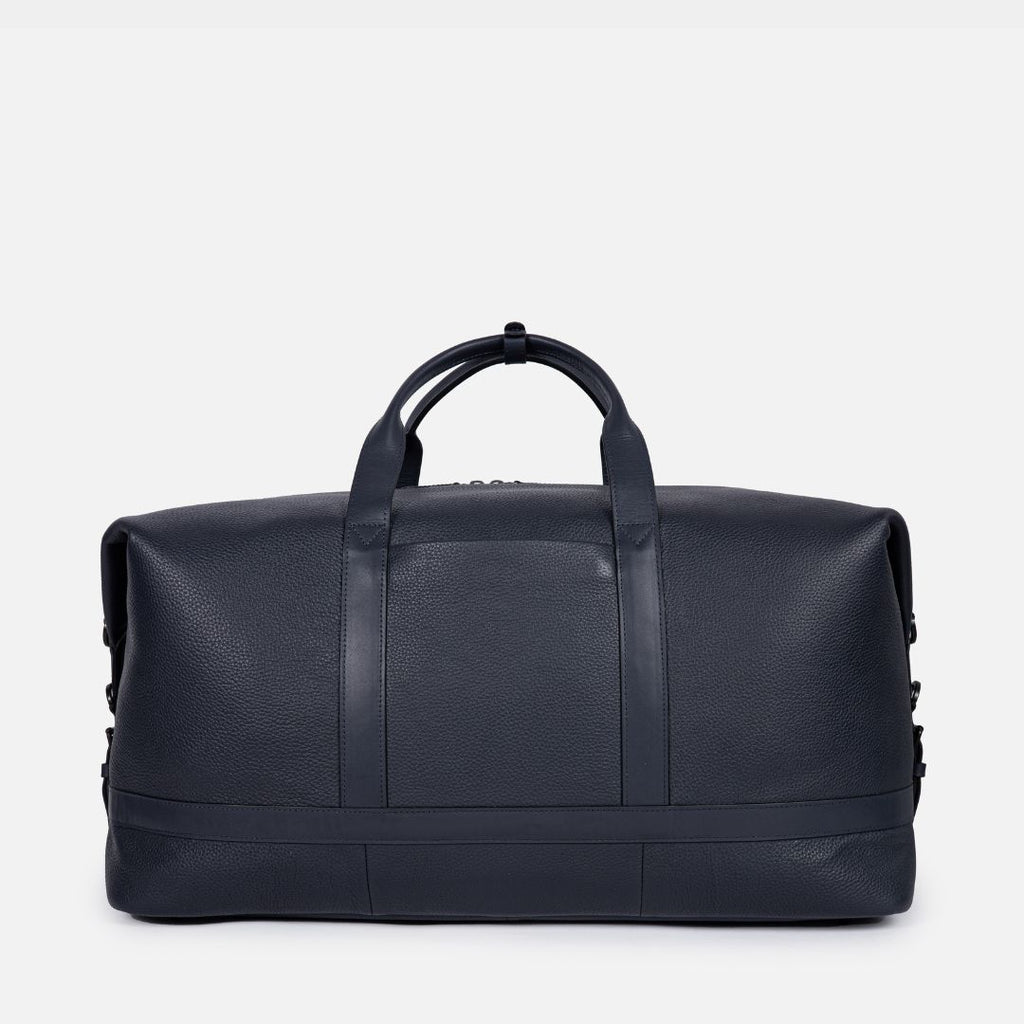 Runway Leather Travel Bag in Navy, Full-Grain Leather — view 4