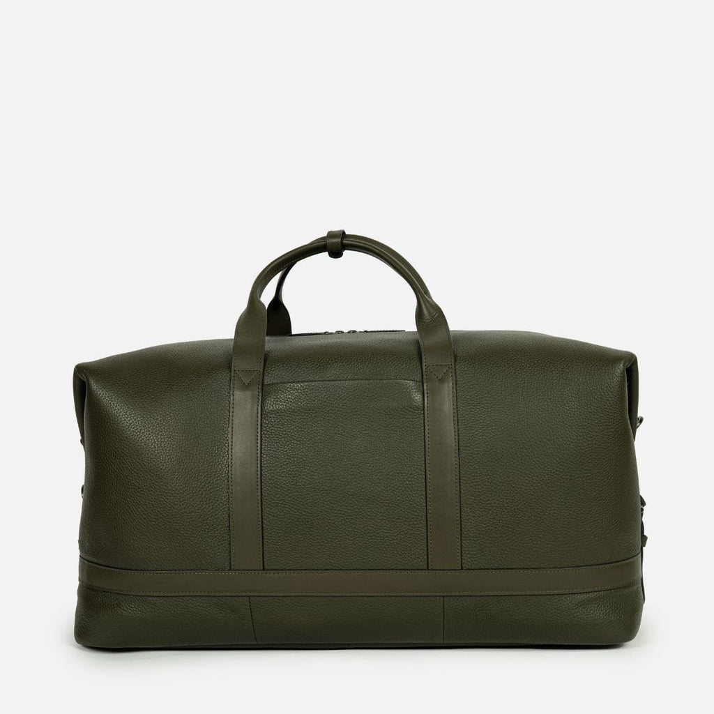 Runway Leather Travel Bag in Olive, Full-Grain Leather — view 4