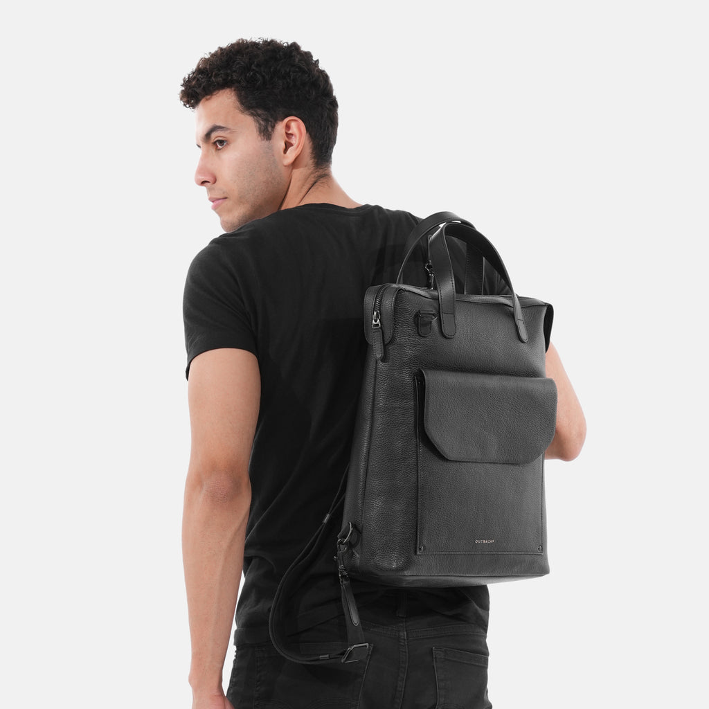 Austin Convertible Leather Bag, Tote to Backpack