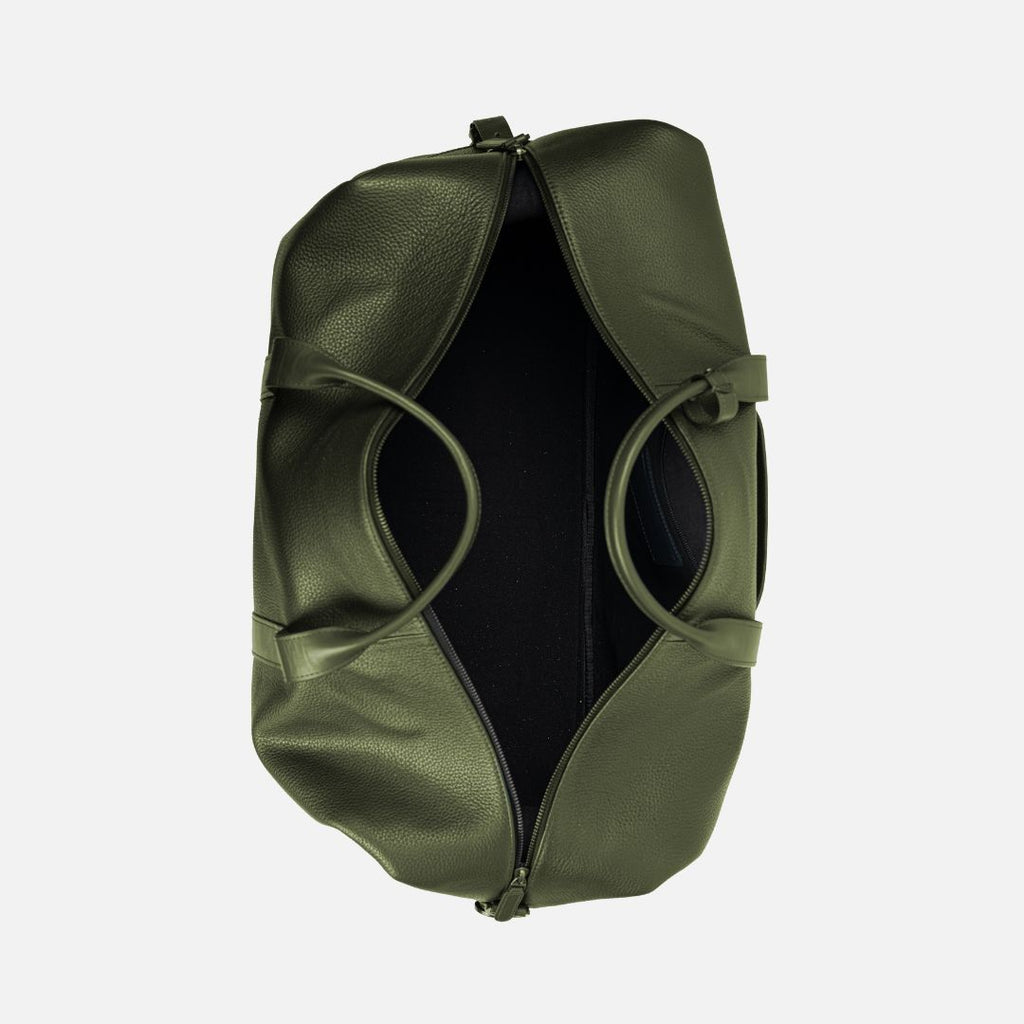 Runway Leather Travel Bag in Olive, Full-Grain Leather — view 5