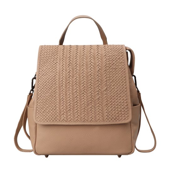 Donna Weaved Leather Diaper Bag