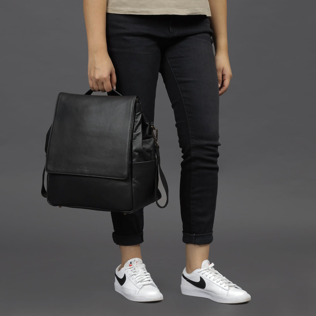 Stylish leather diaper bag