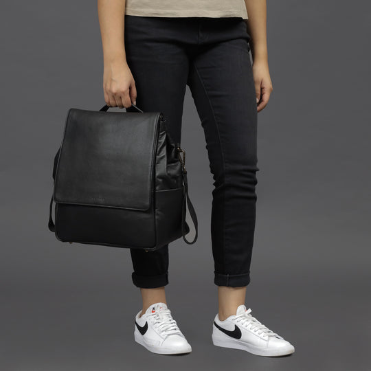 Stylish leather diaper bag