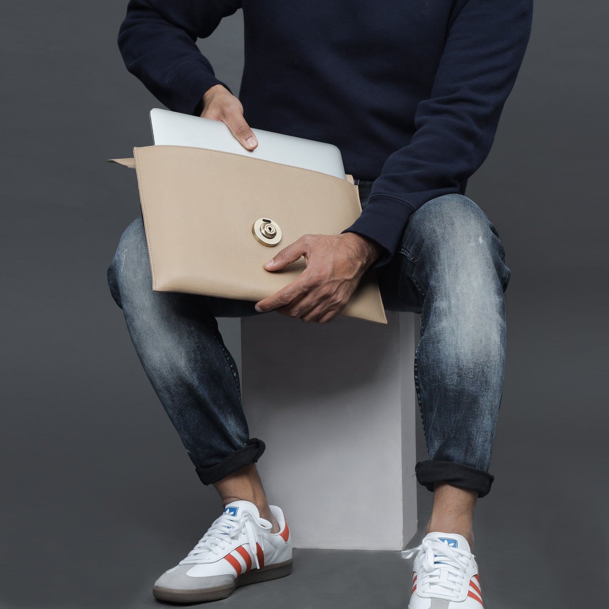 Havana Leather Laptop Folio
