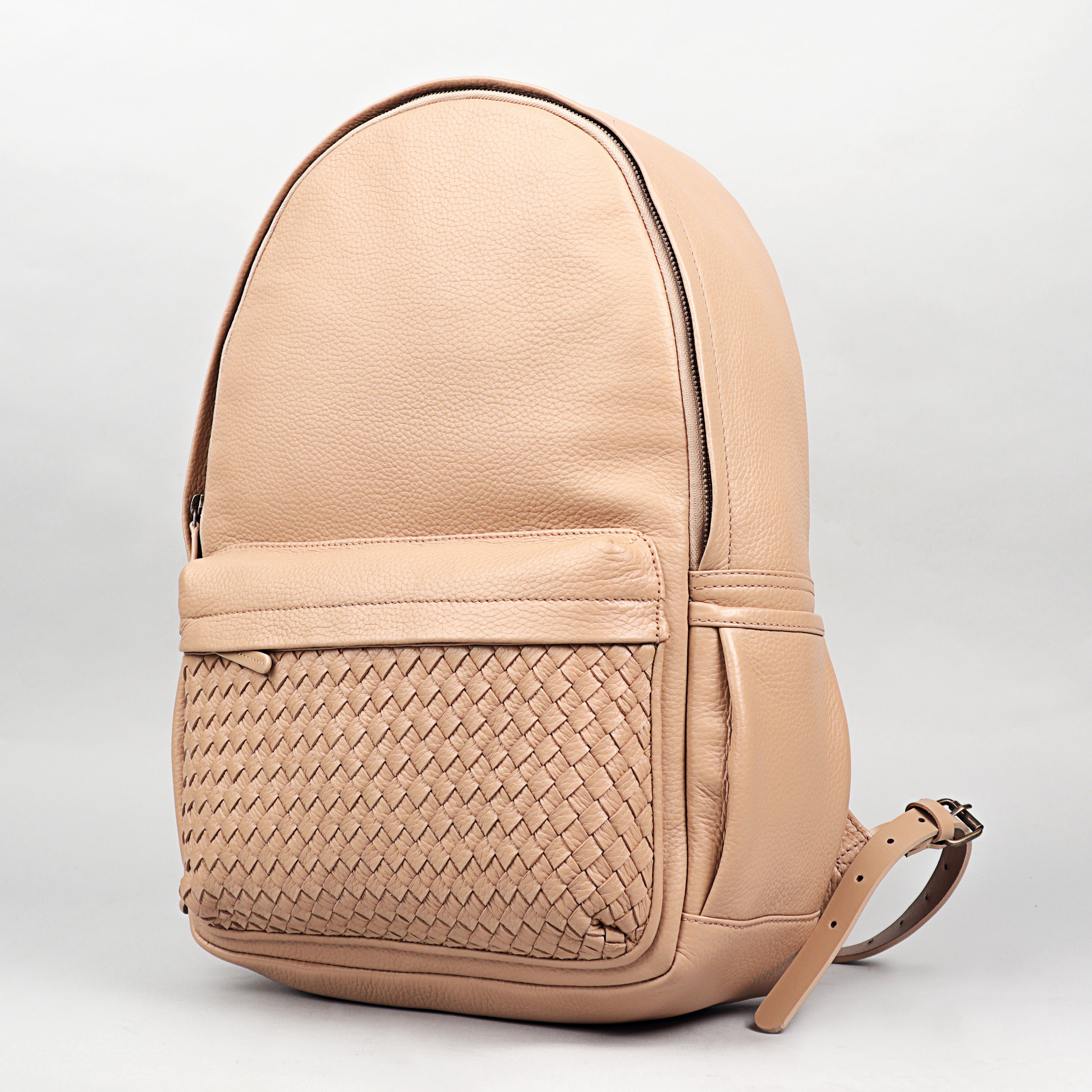 Weaved Journey Leather Backpack