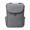 London Canvas Backpack in Charcoal, Full-Grain Leather & Canvas