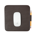 Square Mouse Pad in Brown, Full-Grain Leather