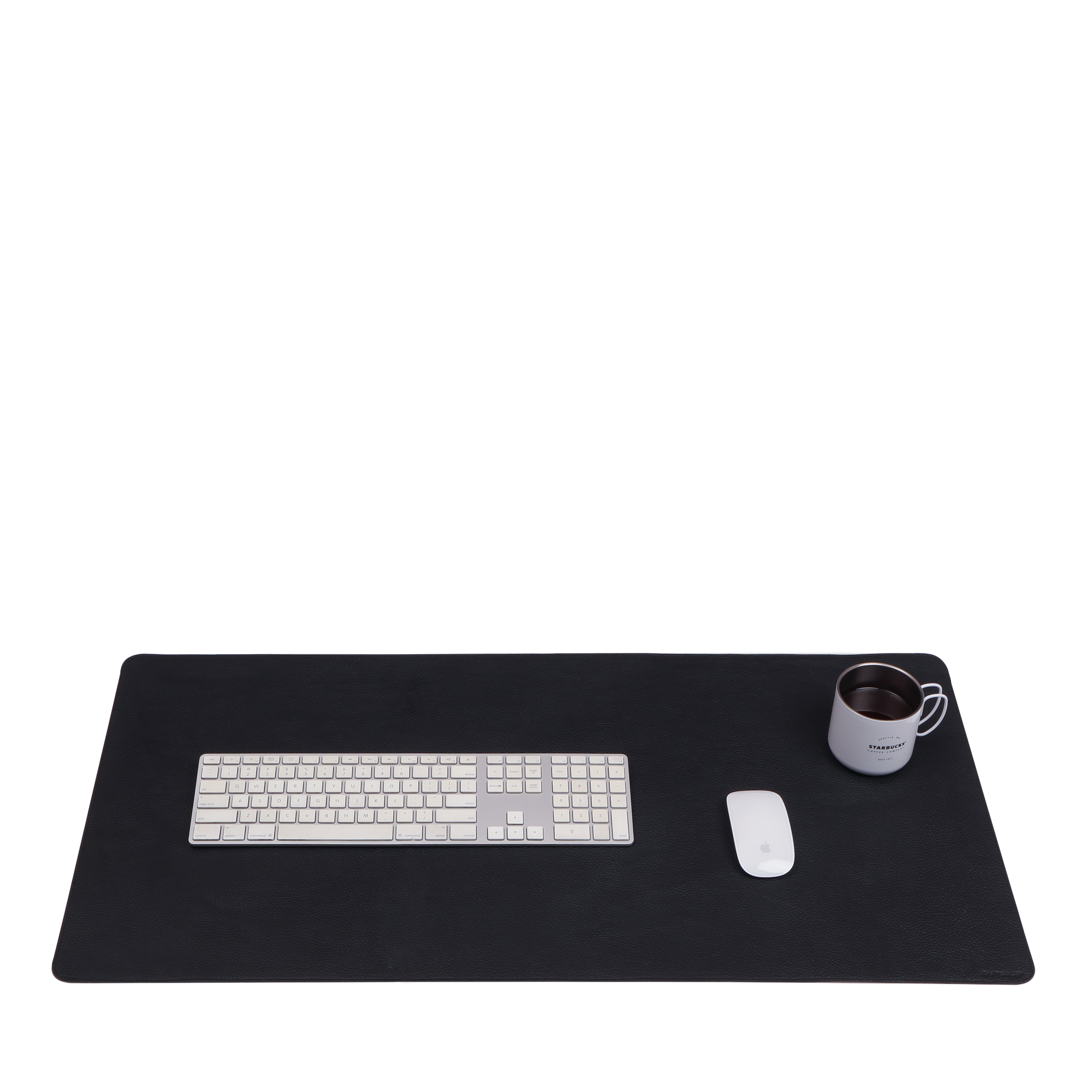 Leather Desk mat black