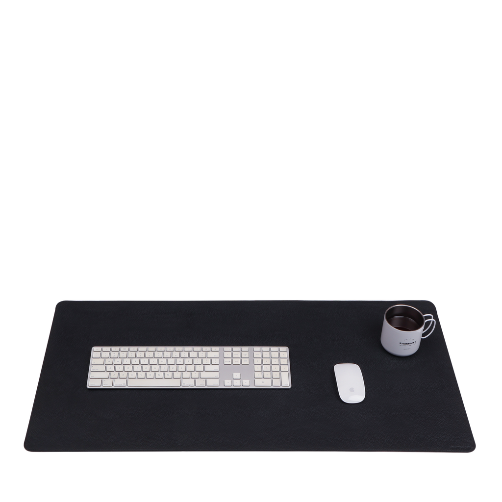 Leather Desk mat black