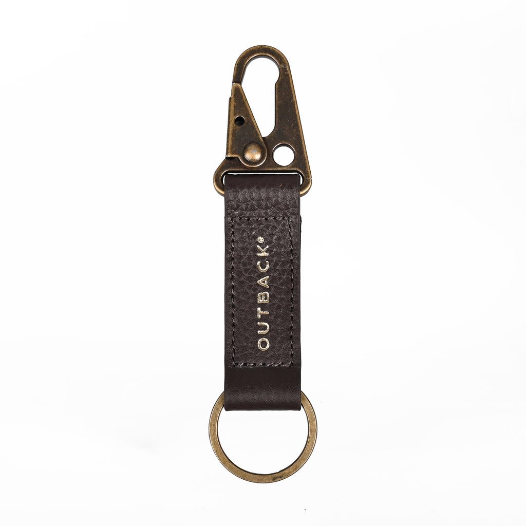 Performance Key Holder in Brown, Full-Grain Leather