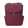 London Canvas Backpack in Maroon, Full-Grain Leather & Canvas