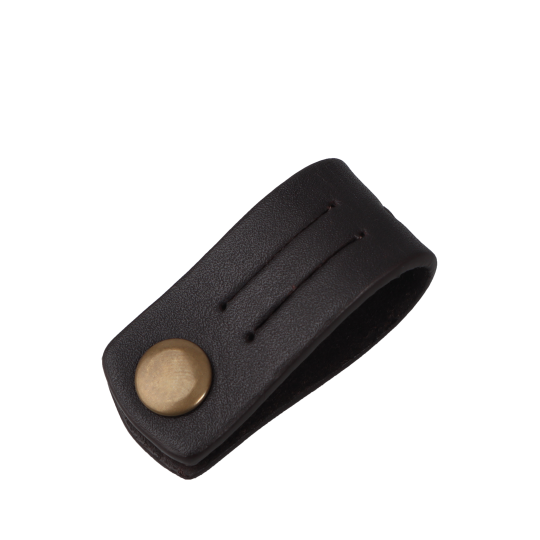 Brown leather cable wrap