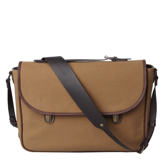 Khaki Canvas laptop BRiefcase