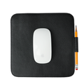 Square Mouse Pad in Black, Full-Grain Leather
