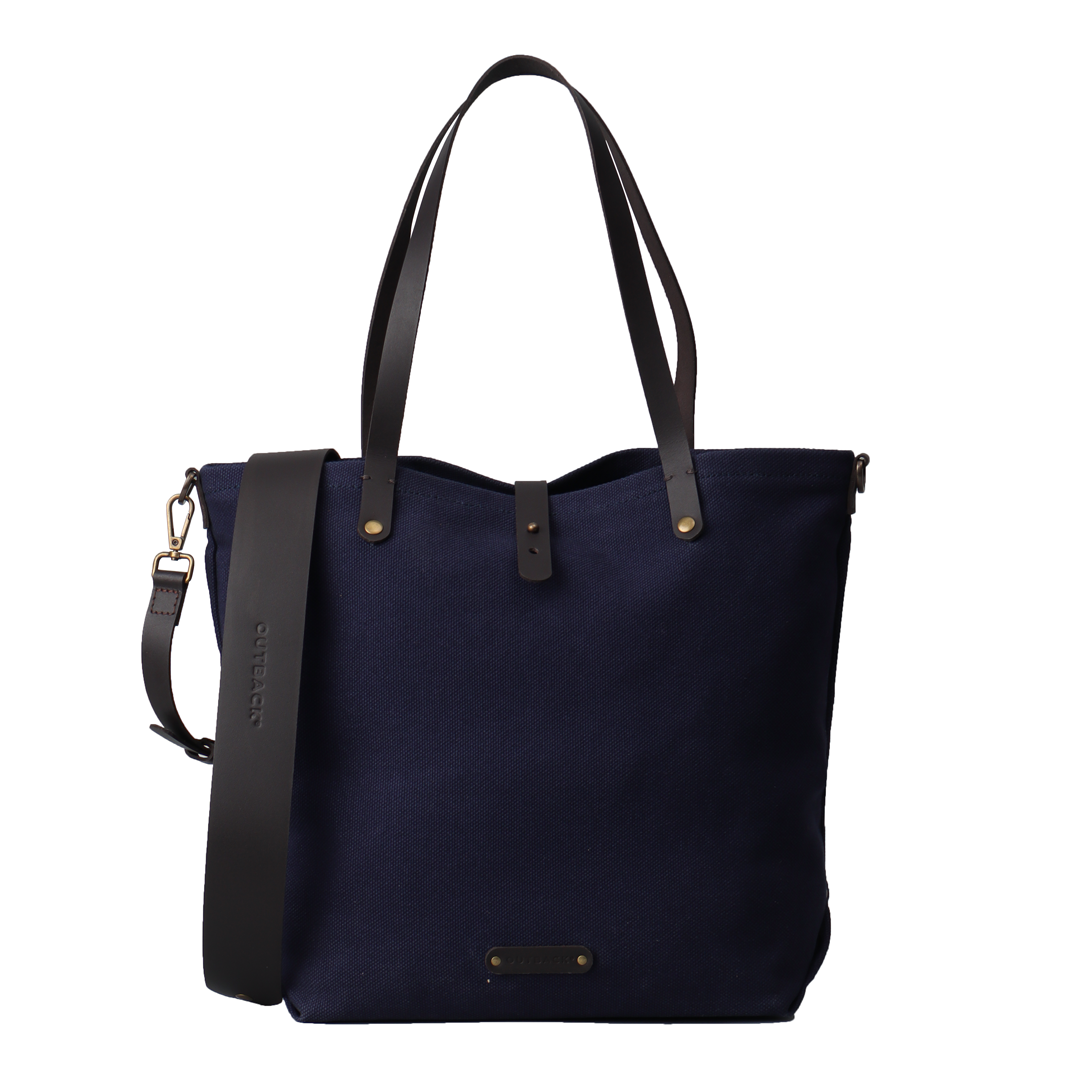 Navy canvas tote