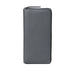 Grey chequebook leather wallets