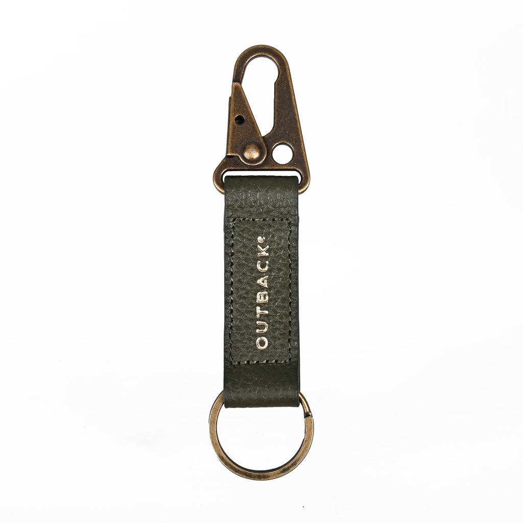 Performance Key Holder in Olive, Full-Grain Leather