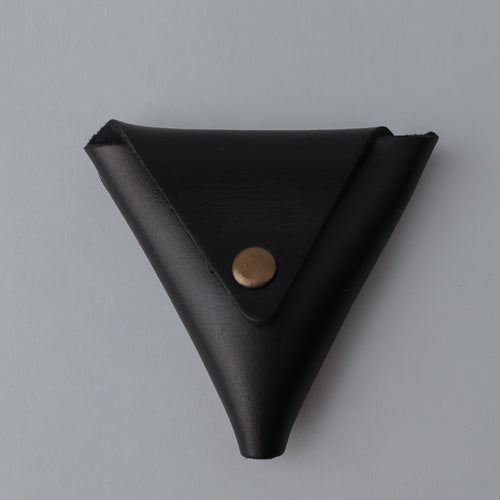 Coins Pouch in Black, Full-Grain Leather — view 2