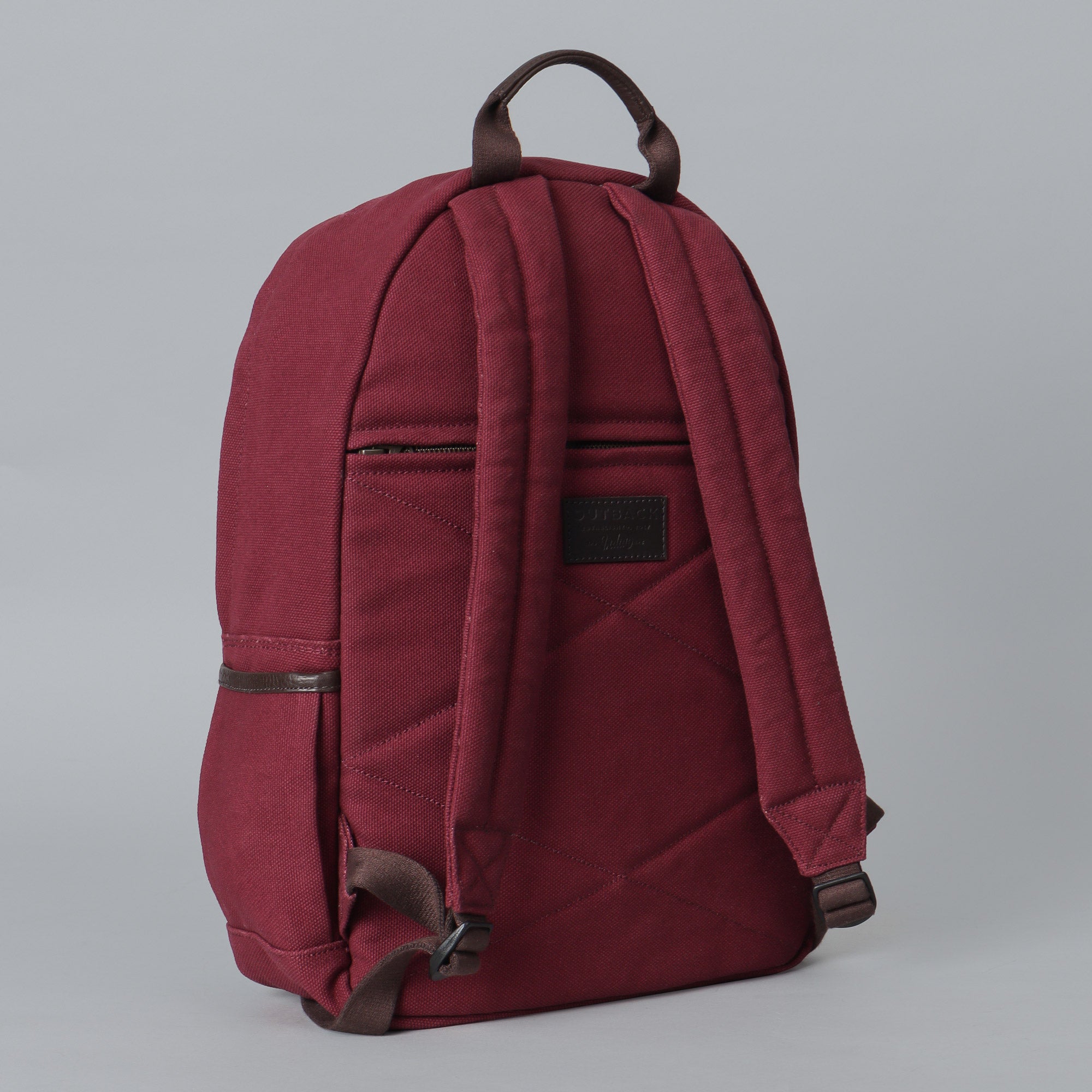 maroon canvas backpack for women