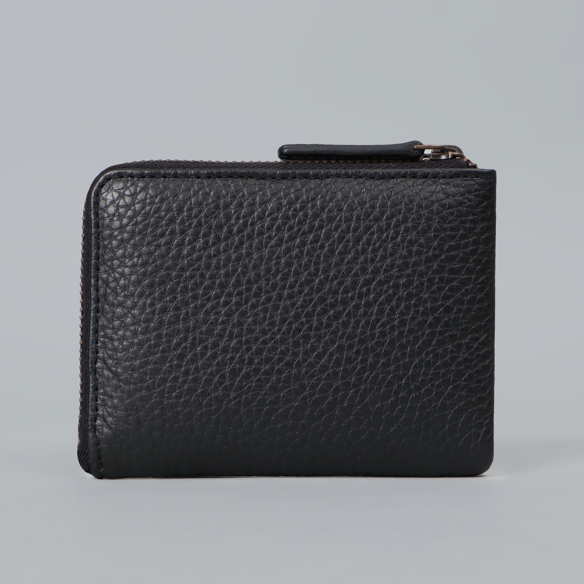 black leather coins wallet