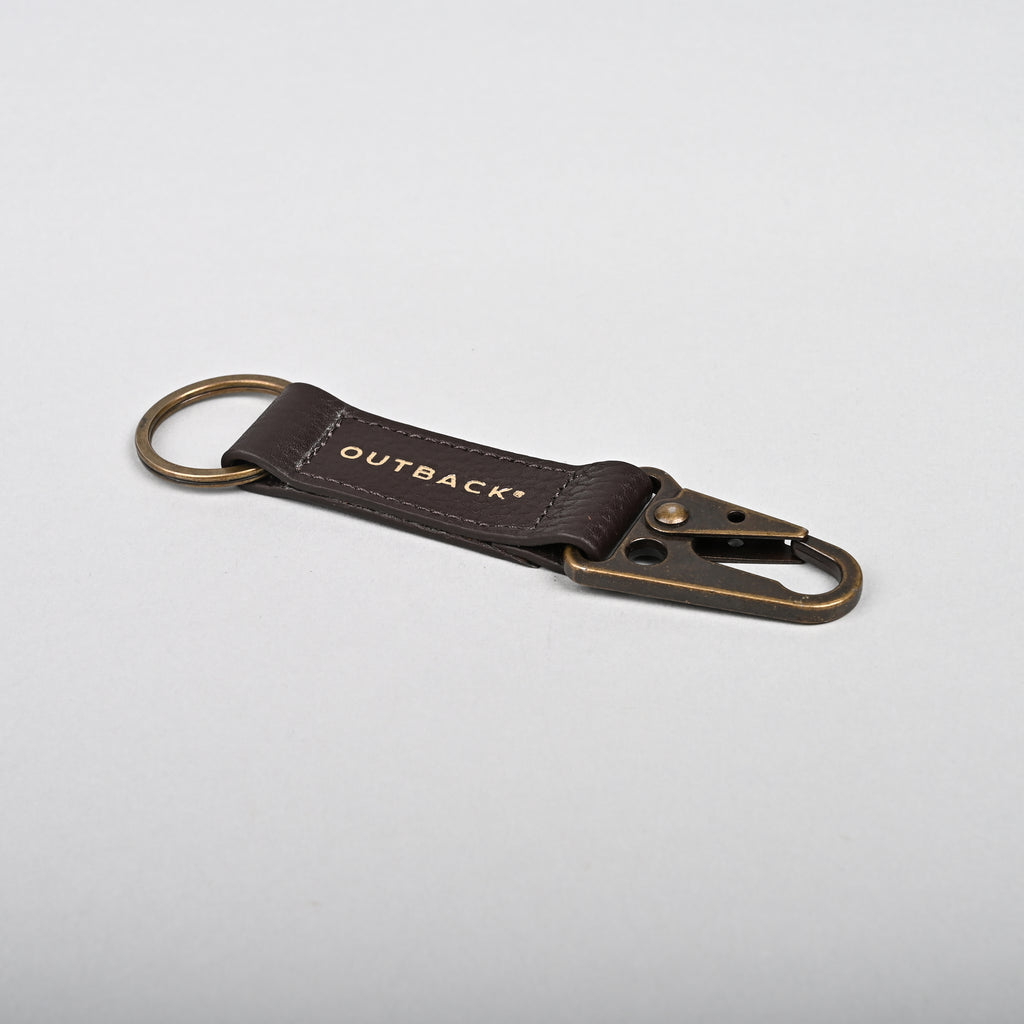 Performance Key Holder in Brown, Full-Grain Leather — view 2