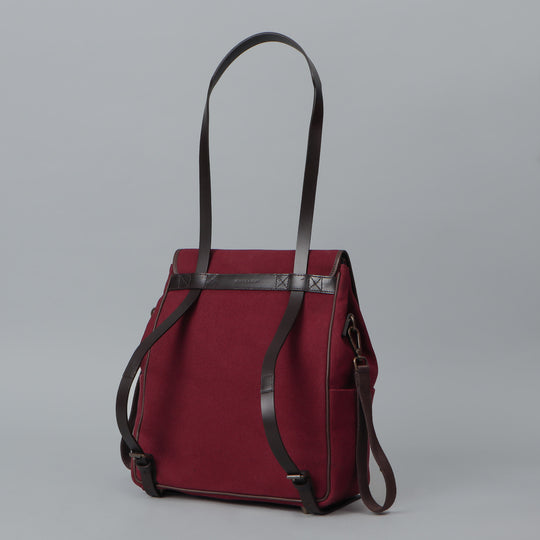 Maroon canvas diaper bag for 6 month old