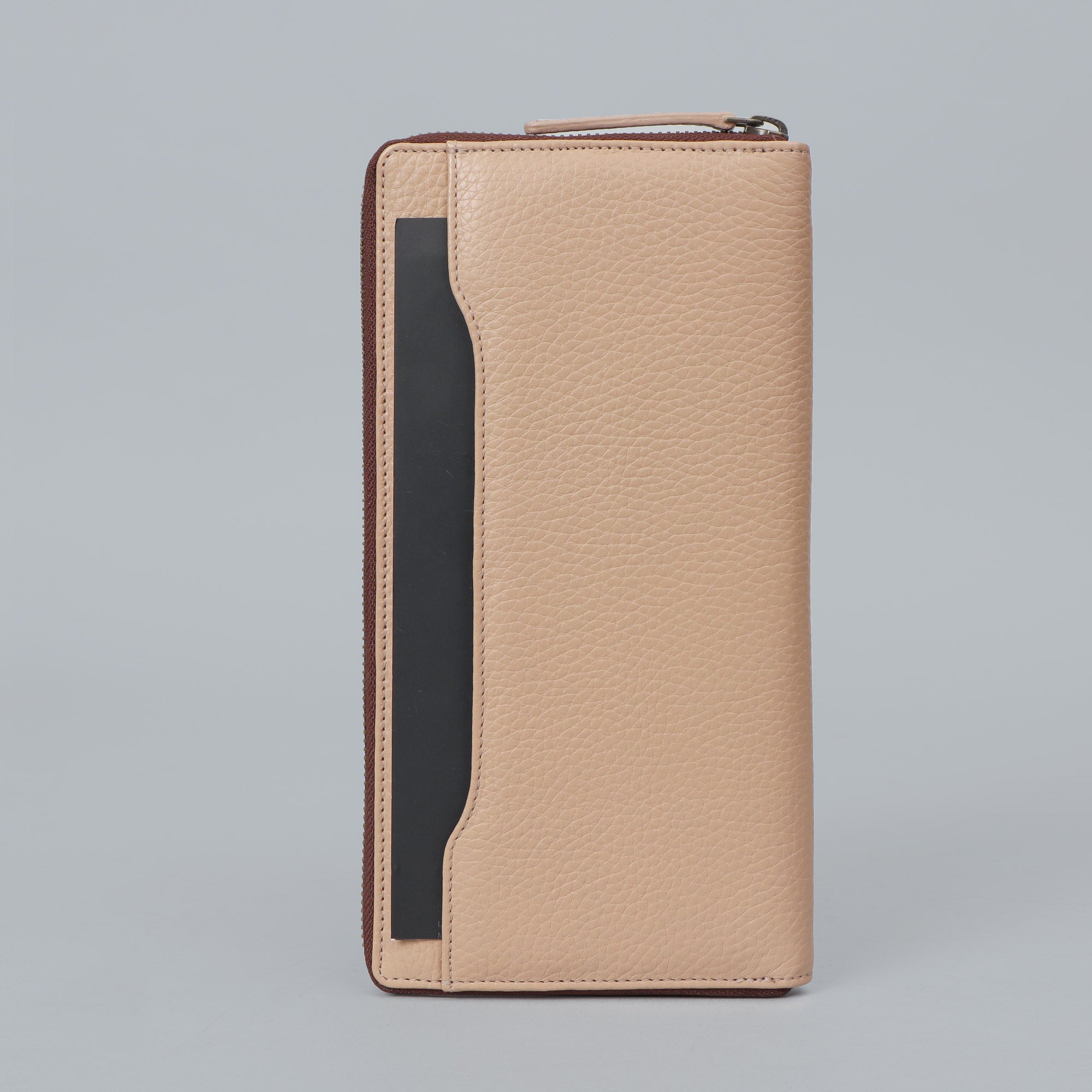 pink chequebook leather wallet