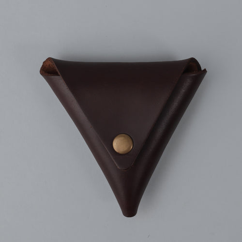 Coins Pouch in Brown, Full-Grain Leather — view 2