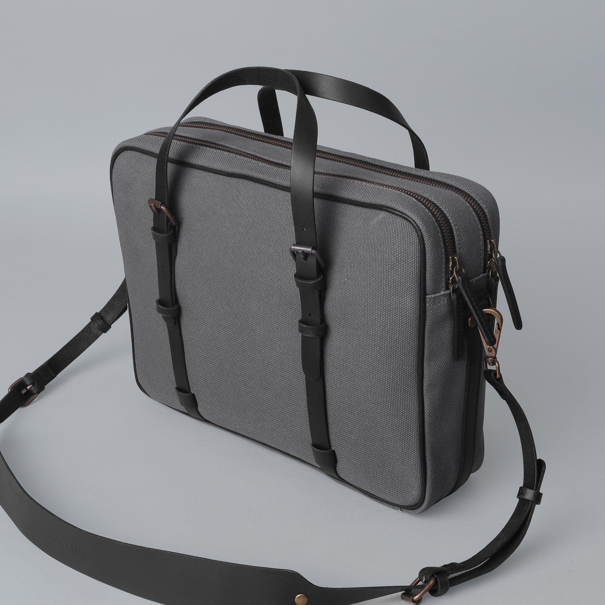 grey canvas briefcase for women