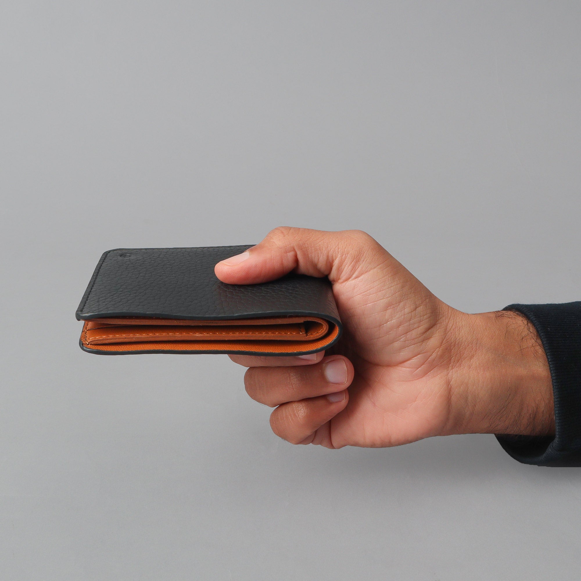 black leather wallet for men