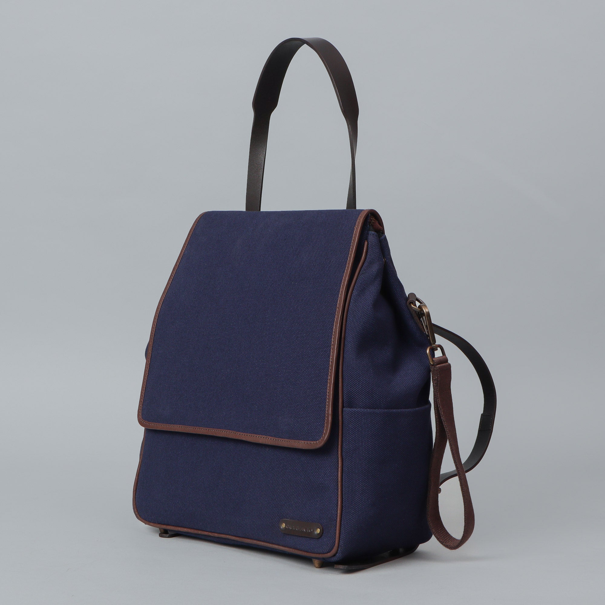 Navy canvas diaper backpack