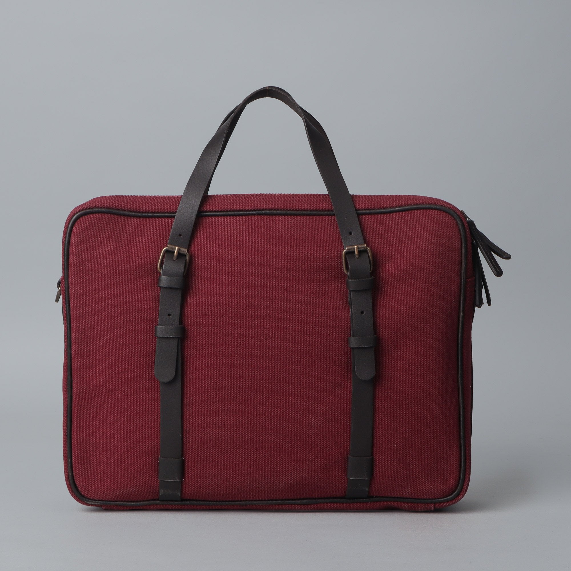 maroon canvas briefcase for women