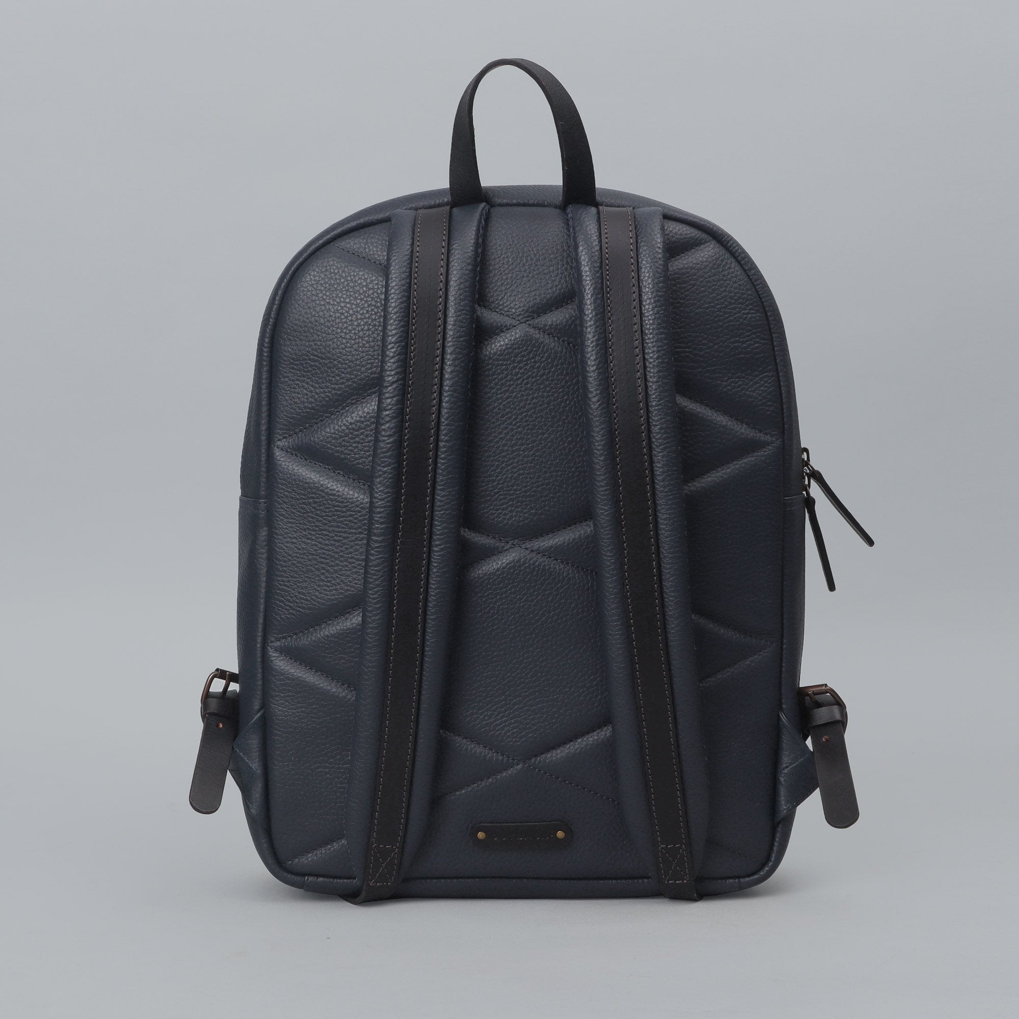 navy leather backpack for girls