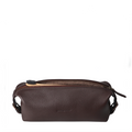 Tokyo Toilet Bag in Brown, Full-Grain Leather