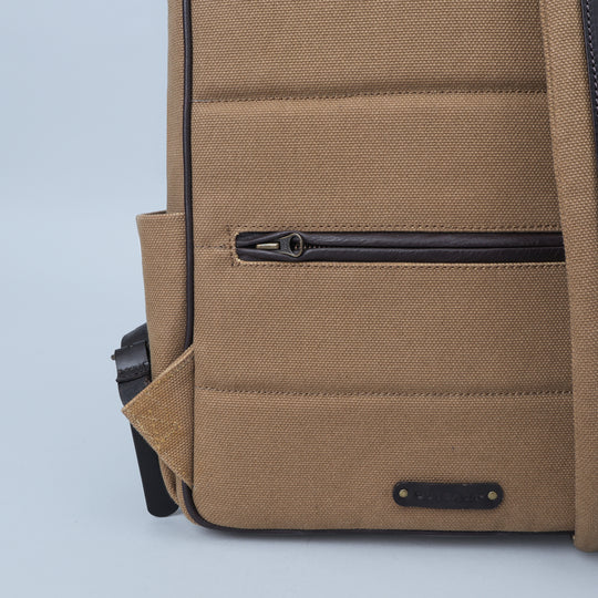 khakhi canvas latop backpack