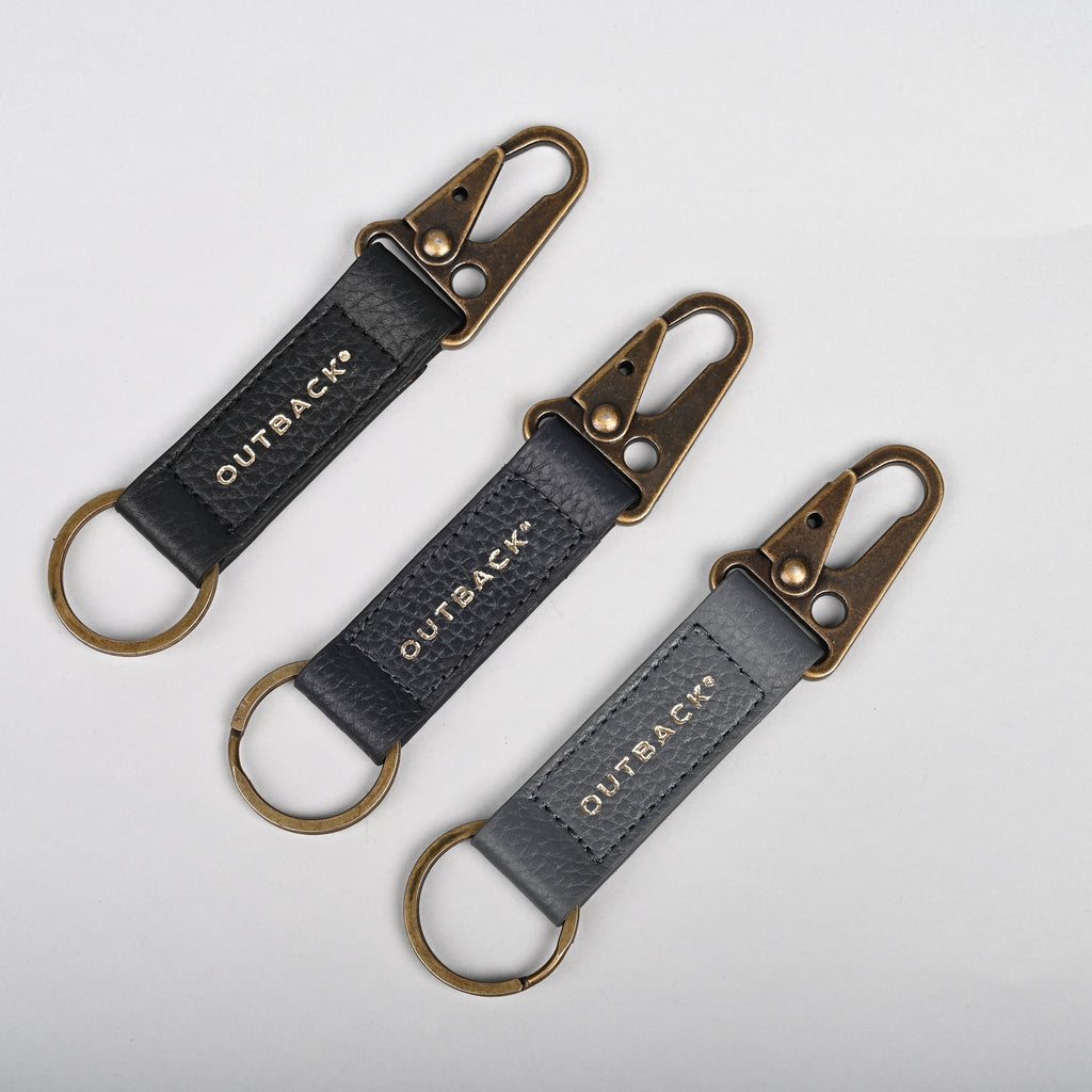 Performance Key Holder in Black, Full-Grain Leather — view 4