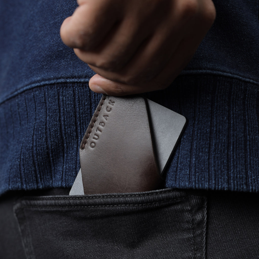 Custom card sleeve made from leather