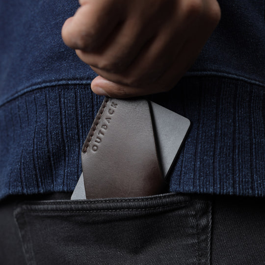 Custom card sleeve made from leather