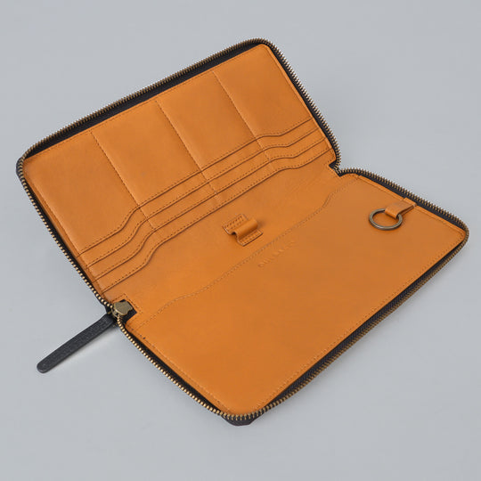 Tan chequebook wallet for men