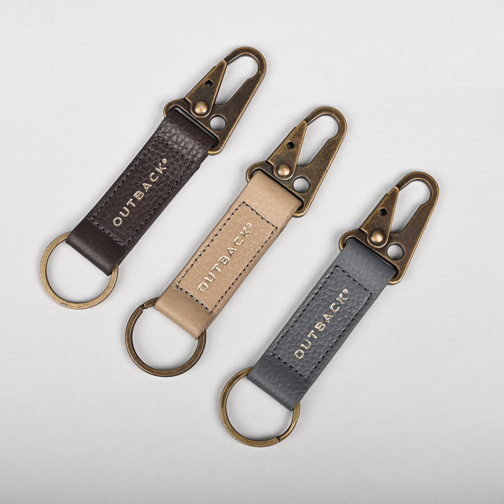 Performance Key Holder in Brown, Full-Grain Leather — view 4
