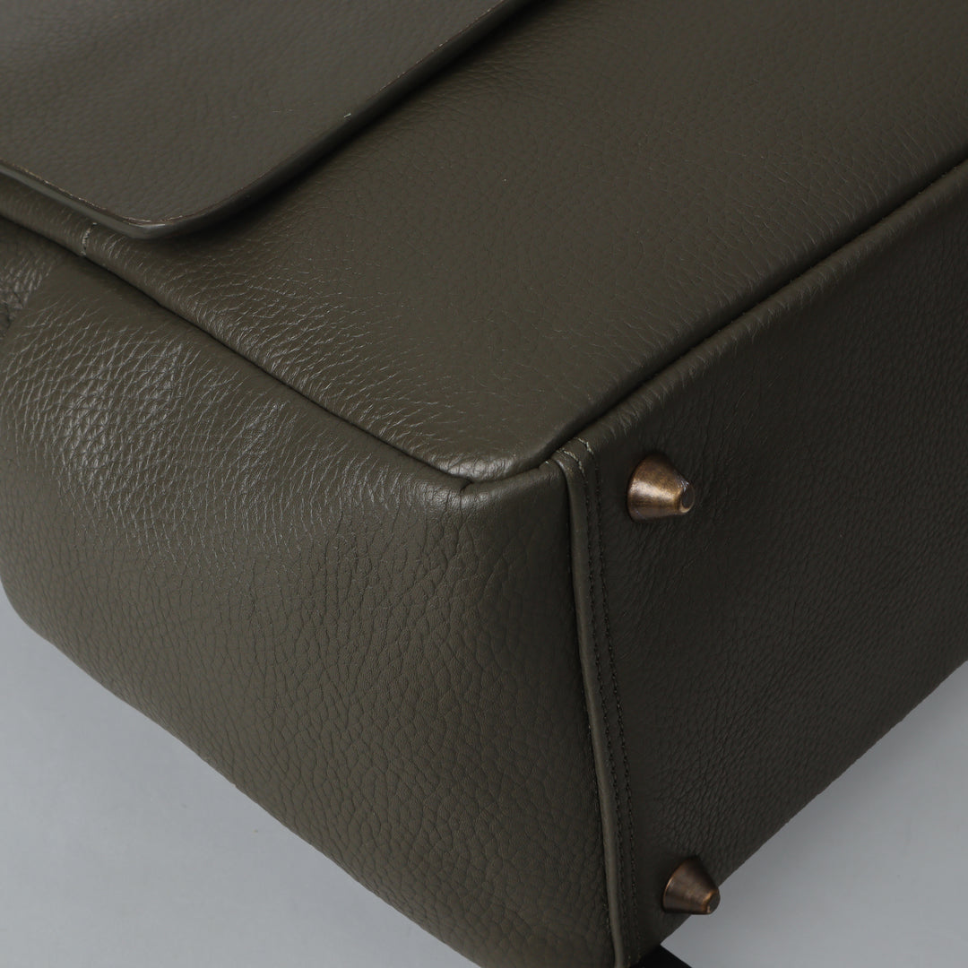 Designer leather diaper bag