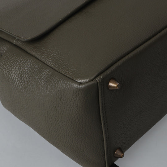 Designer leather diaper bag