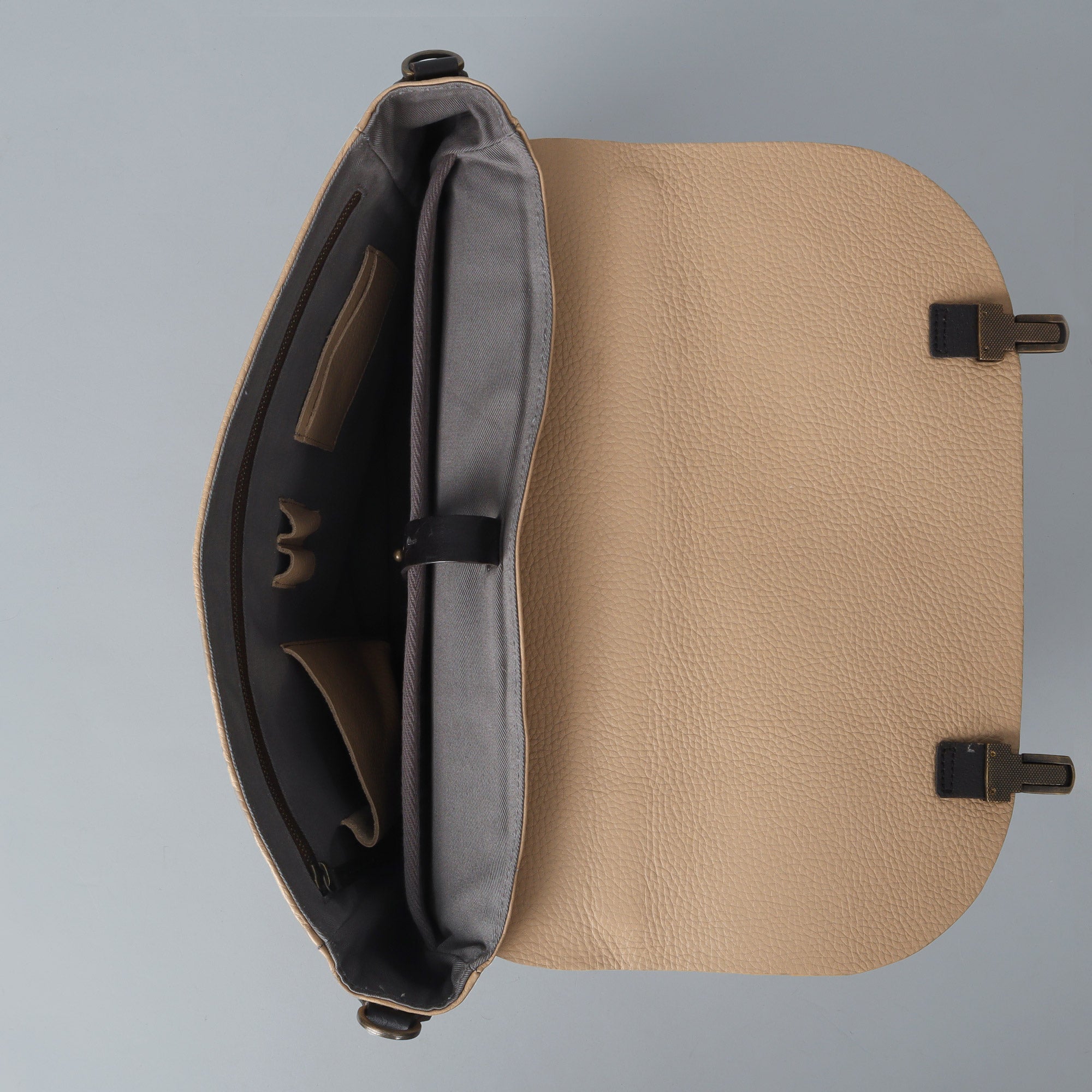 spacious leather briefcase 