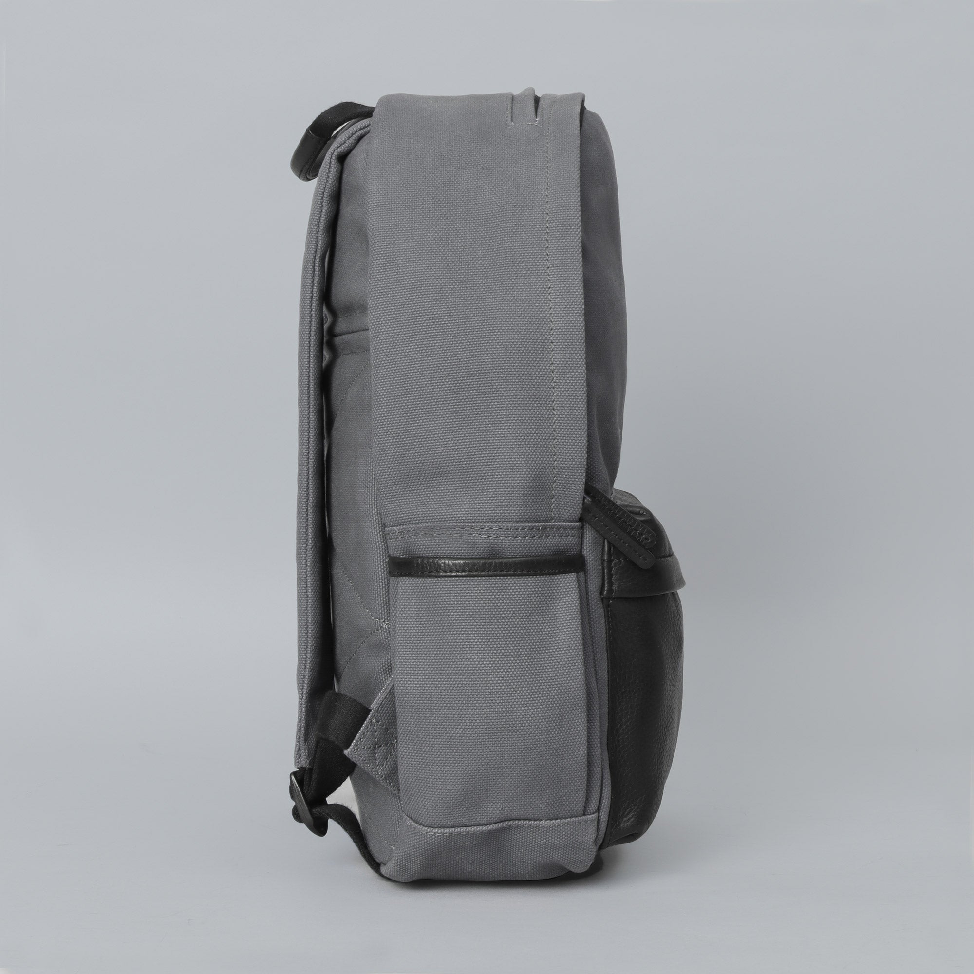 grey canvas college backpack