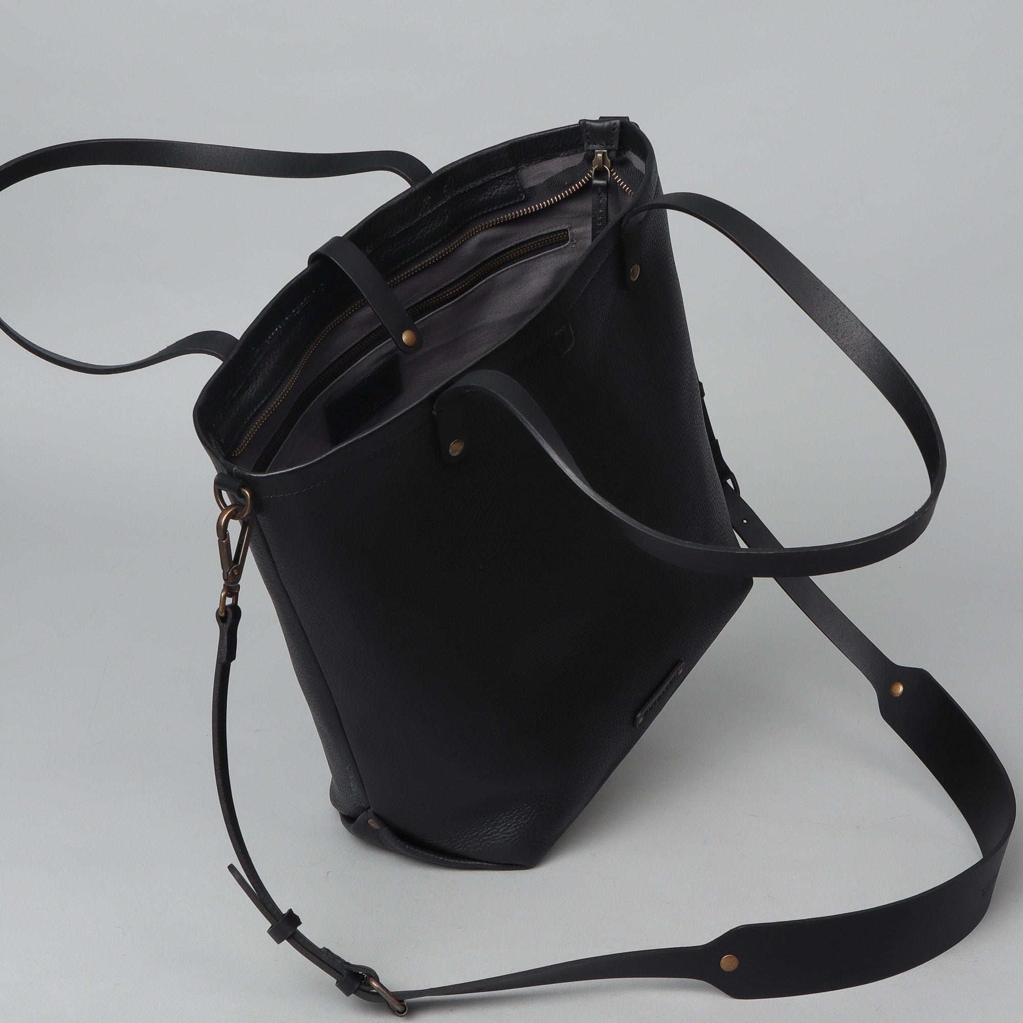 Leather tote for working women