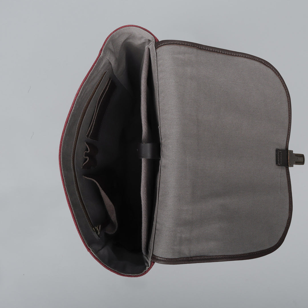 Spacious canvas travel backpack