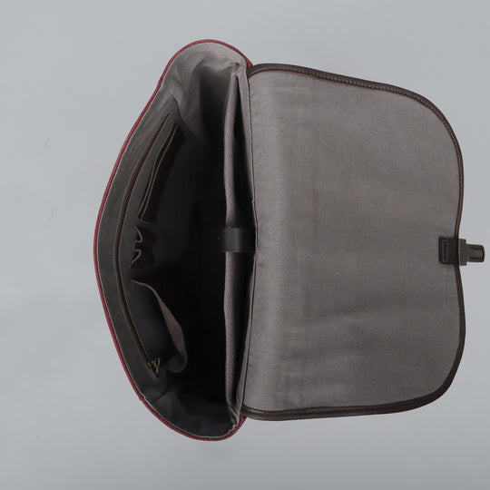 Spacious canvas travel backpack