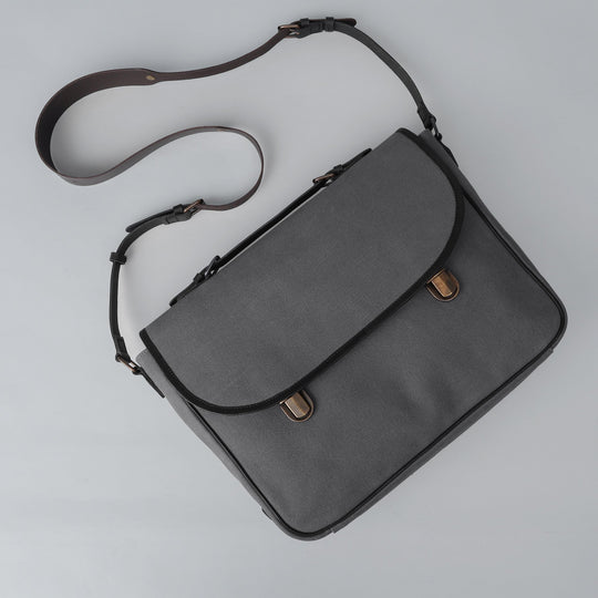 grey canvas briefcase for women