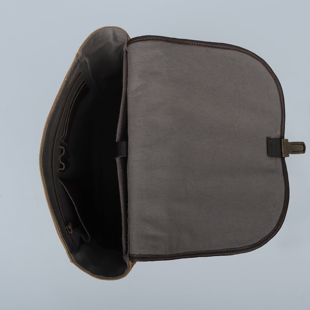 khakhi canvas travel backpack